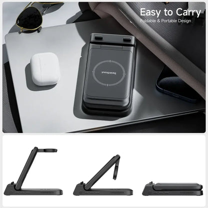 SwanScout 703A chargeur sans fil pour iPhone 17 16 15 14 Station de charge pour Apple Watch 11 10 9 Ultra 3 SE 2