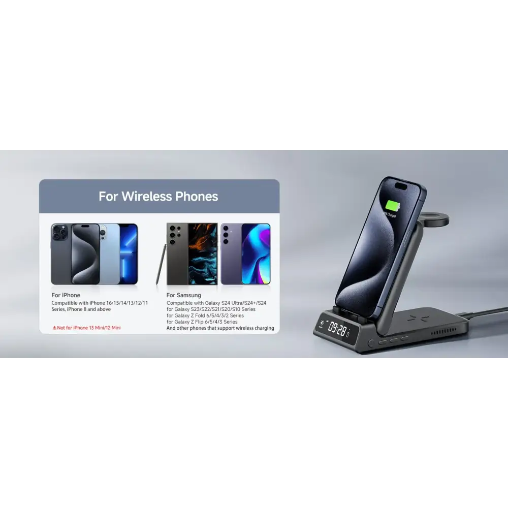 SwanScout 703A chargeur sans fil pour iPhone 17 16 15 14 Station de charge pour Apple Watch 11 10 9 Ultra 3 SE 2