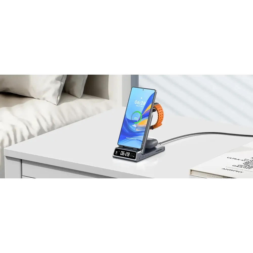 SwanScout 703S Station de recharge pour Samsung S25 S24 Ultra S23 Z Flip 7 Z Fold 7 chargeur sans fil pour Galaxy Watch