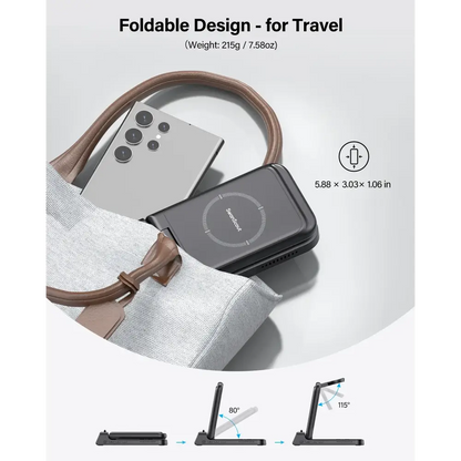 SwanScout 703S Station de recharge pour Samsung S25 S24 Ultra S23 Z Flip 7 Z Fold 7 chargeur sans fil pour Galaxy Watch