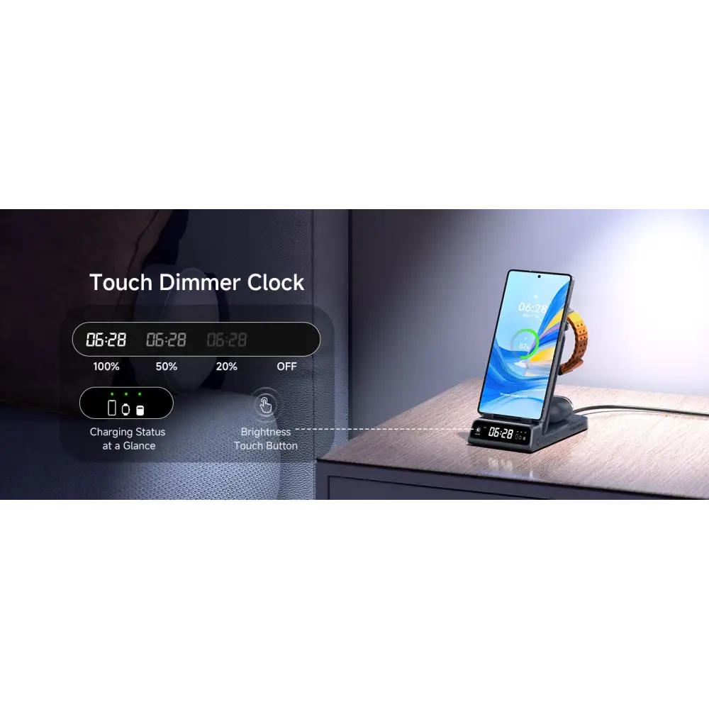 SwanScout 703S Station de recharge pour Samsung S25 S24 Ultra S23 Z Flip 7 Z Fold 7 chargeur sans fil pour Galaxy Watch