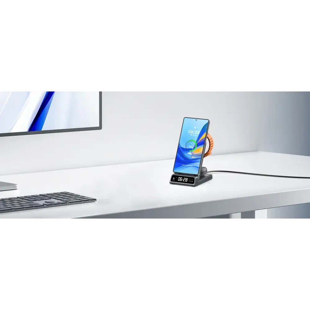 SwanScout 703S Station de recharge pour Samsung S25 S24 Ultra S23 Z Flip 7 Z Fold 7 chargeur sans fil pour Galaxy Watch