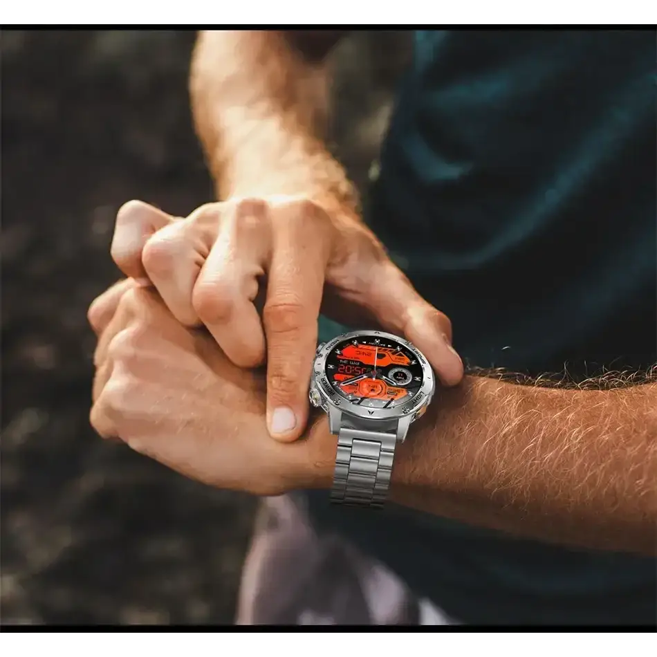 T-rex 3 qualité militaire 1000mAh batterie montre intelligente IP68 étanche GPS Bluetooth appel AMOLED HD hommes sport