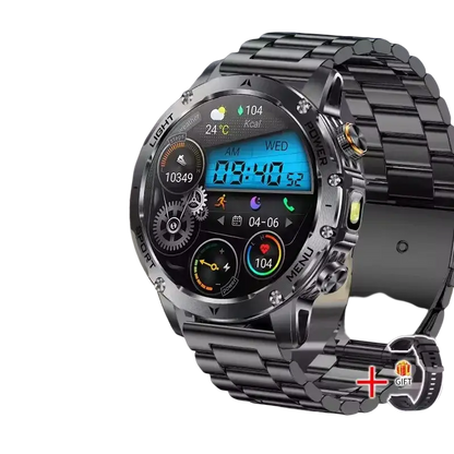 T-rex 3 qualité militaire 1000mAh batterie montre intelligente IP68 étanche GPS Bluetooth appel AMOLED HD hommes sport