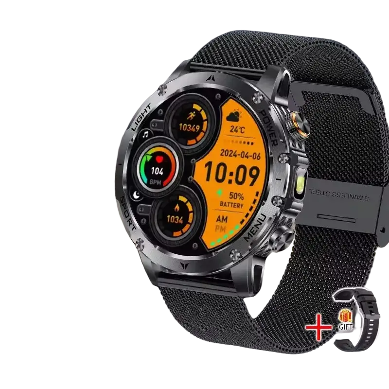 T-rex 3 qualité militaire 1000mAh batterie montre intelligente IP68 étanche GPS Bluetooth appel AMOLED HD hommes sport