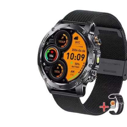T-rex 3 qualité militaire 1000mAh batterie montre intelligente IP68 étanche GPS Bluetooth appel AMOLED HD hommes sport