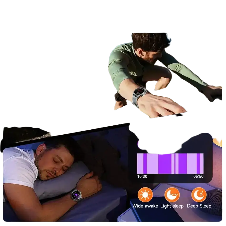 T-rex 3 qualité militaire 1000mAh batterie montre intelligente IP68 étanche GPS Bluetooth appel AMOLED HD hommes sport