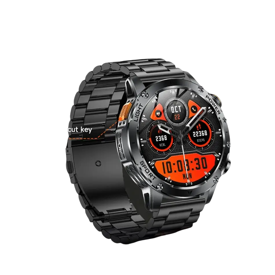 T-rex 3 qualité militaire 1000mAh batterie montre intelligente IP68 étanche GPS Bluetooth appel AMOLED HD hommes sport