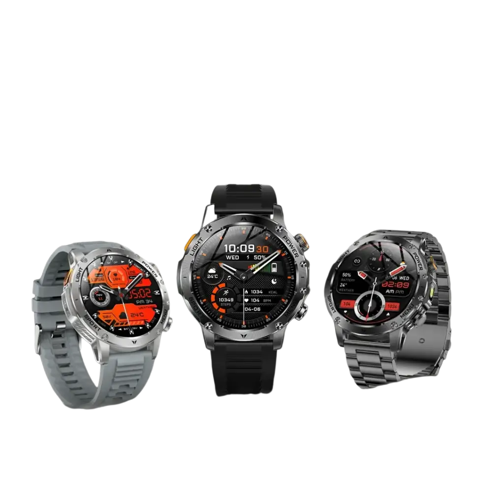 T-rex 3 qualité militaire 1000mAh batterie montre intelligente IP68 étanche GPS Bluetooth appel AMOLED HD hommes sport