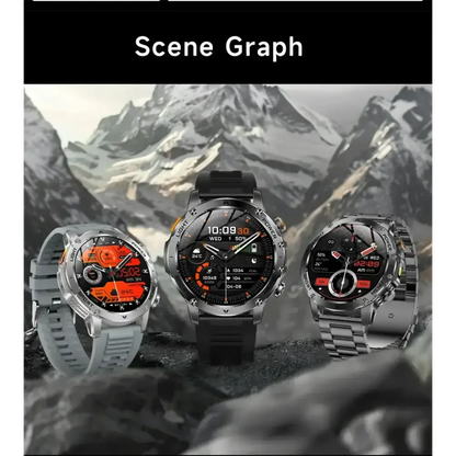 T-rex 3 qualité militaire 1000mAh batterie montre intelligente IP68 étanche GPS Bluetooth appel AMOLED HD hommes sport