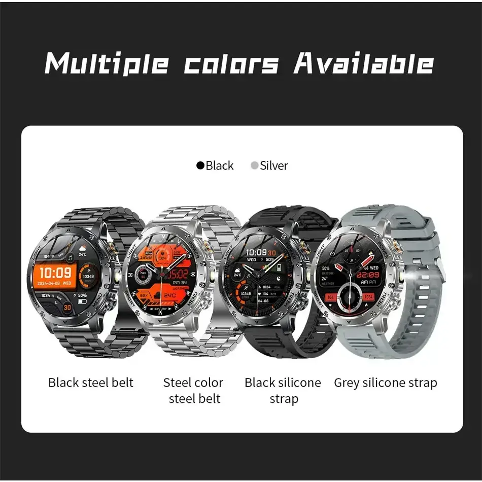 T-rex 3 qualité militaire 1000mAh batterie montre intelligente IP68 étanche GPS Bluetooth appel AMOLED HD hommes sport