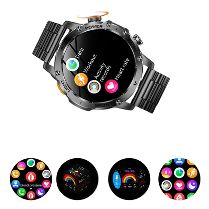T-rex 3 qualité militaire 1000mAh batterie montre intelligente IP68 étanche GPS Bluetooth appel AMOLED HD hommes sport