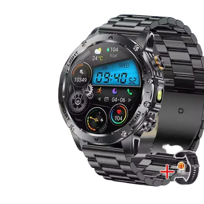 T-rex 3 qualité militaire 1000mAh batterie montre intelligente IP68 étanche GPS Bluetooth appel AMOLED HD hommes sport