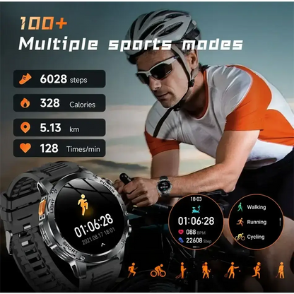 T-rex 3 qualité militaire 1000mAh batterie montre intelligente IP68 étanche GPS Bluetooth appel AMOLED HD hommes sport