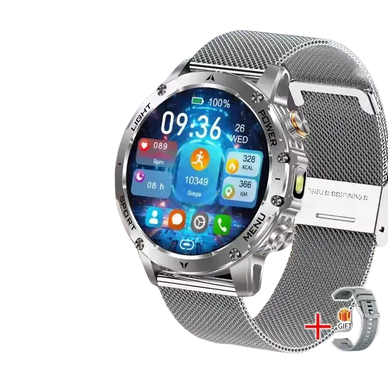 T-rex 3 qualité militaire 1000mAh batterie montre intelligente IP68 étanche GPS Bluetooth appel AMOLED HD hommes sport