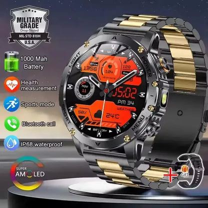 T-rex 3 qualité militaire 1000mAh batterie montre intelligente IP68 étanche GPS Bluetooth appel AMOLED HD hommes sport