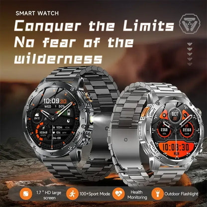 T-rex 3 qualité militaire 1000mAh batterie montre intelligente IP68 étanche GPS Bluetooth appel AMOLED HD hommes sport
