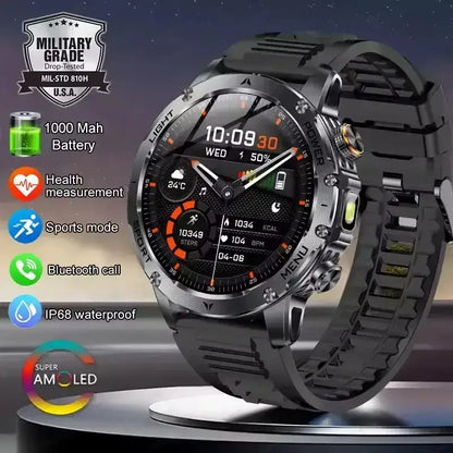 T-rex 3 qualité militaire 1000mAh batterie montre intelligente IP68 étanche GPS Bluetooth appel AMOLED HD hommes sport