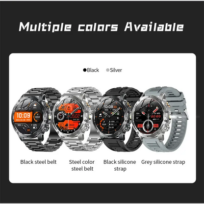 T-rex 3 qualité militaire 1000mAh batterie montre intelligente IP68 étanche GPS Bluetooth appel AMOLED HD hommes sport