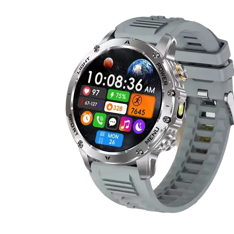 T-rex 3 qualité militaire 1000mAh batterie montre intelligente IP68 étanche GPS Bluetooth appel AMOLED HD hommes sport