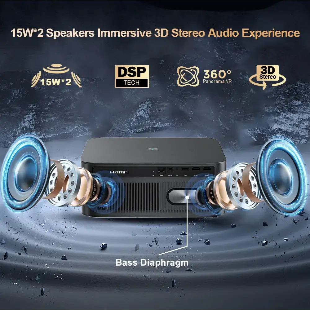 ThundeaL 3000Ansi 4K projecteur Full HD TD98Pro 2G 32G Home cinéma WiFi Android Portable Samrt TV cinéma TD98 Pro