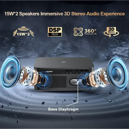 ThundeaL 3000Ansi 4K projecteur Full HD TD98Pro 2G 32G Home cinéma WiFi Android Portable Samrt TV cinéma TD98 Pro