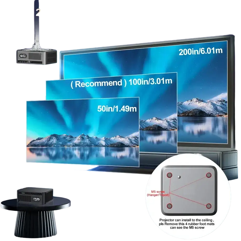 ThundeaL 3000Ansi 4K projecteur Full HD TD98Pro 2G 32G Home cinéma WiFi Android Portable Samrt TV cinéma TD98 Pro