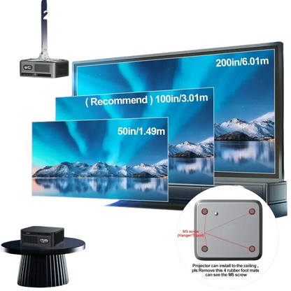 ThundeaL 3000Ansi 4K projecteur Full HD TD98Pro 2G 32G Home cinéma WiFi Android Portable Samrt TV cinéma TD98 Pro