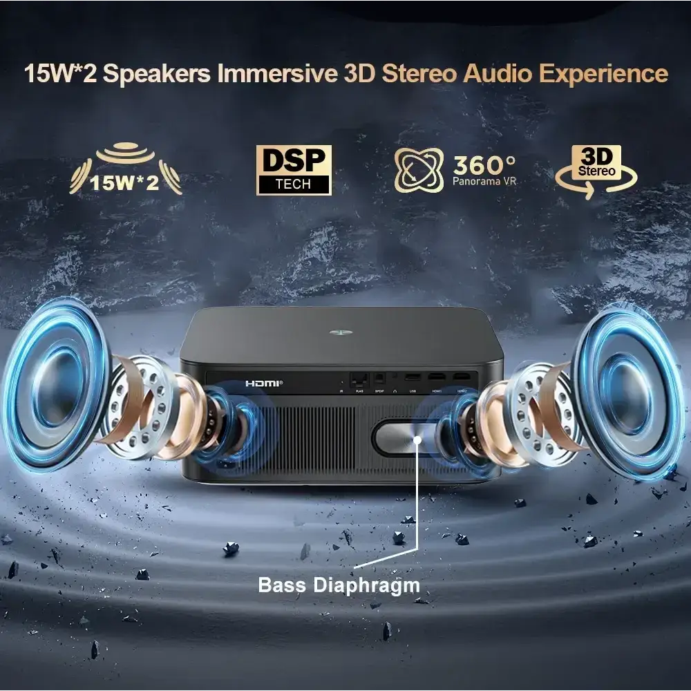 ThundeaL 3000Ansi 4K projecteur Full HD TD98Pro 2G 32G Home cinéma WiFi Android Portable Samrt TV cinéma TD98 Pro