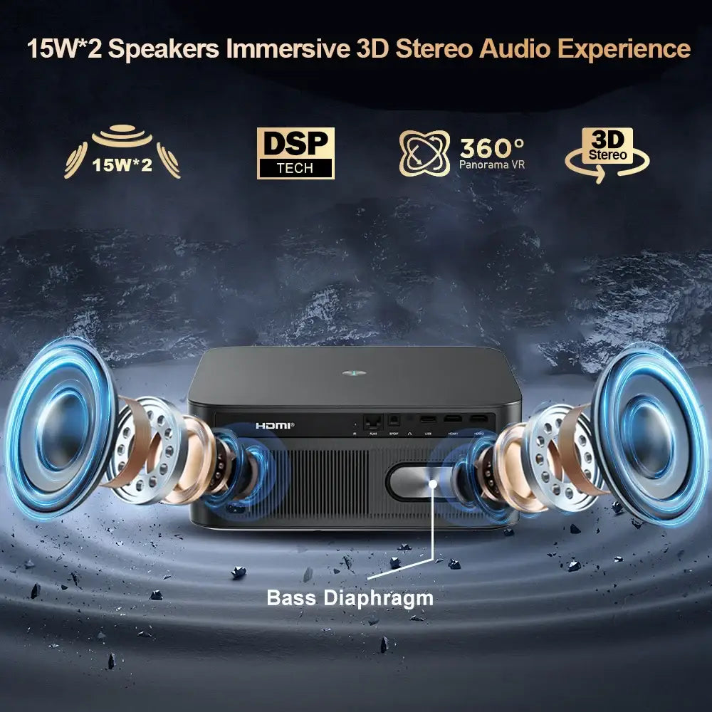 ThundeaL 3000Ansi 4K projecteur Full HD TD98Pro 2G 32G Home cinéma WiFi Android Portable Samrt TV cinéma TD98 Pro