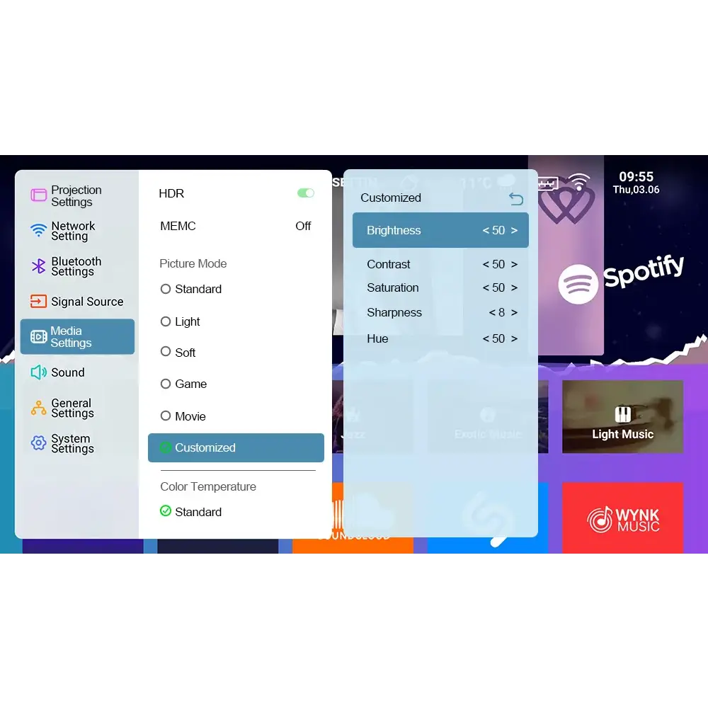 ThundeaL 3000Ansi 4K projecteur Full HD TD98Pro 2G 32G Home cinéma WiFi Android Portable Samrt TV cinéma TD98 Pro