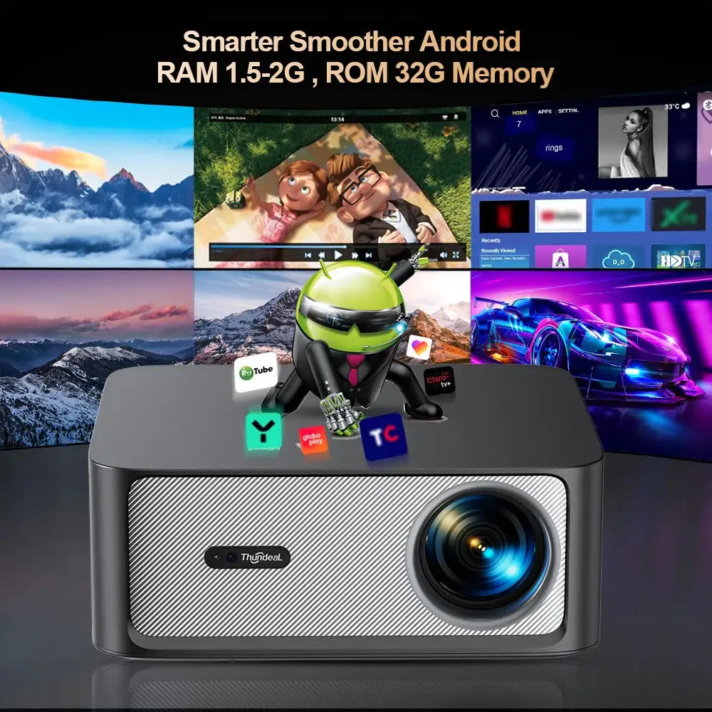 ThundeaL 3000Ansi 4K projecteur Full HD TD98Pro 2G 32G Home cinéma WiFi Android Portable Samrt TV cinéma TD98 Pro