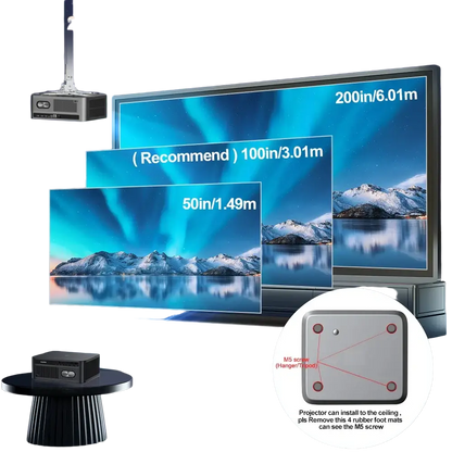 ThundeaL 3000Ansi 4K projecteur Full HD TD98Pro 2G 32G Home cinéma WiFi Android Portable Samrt TV cinéma TD98 Pro