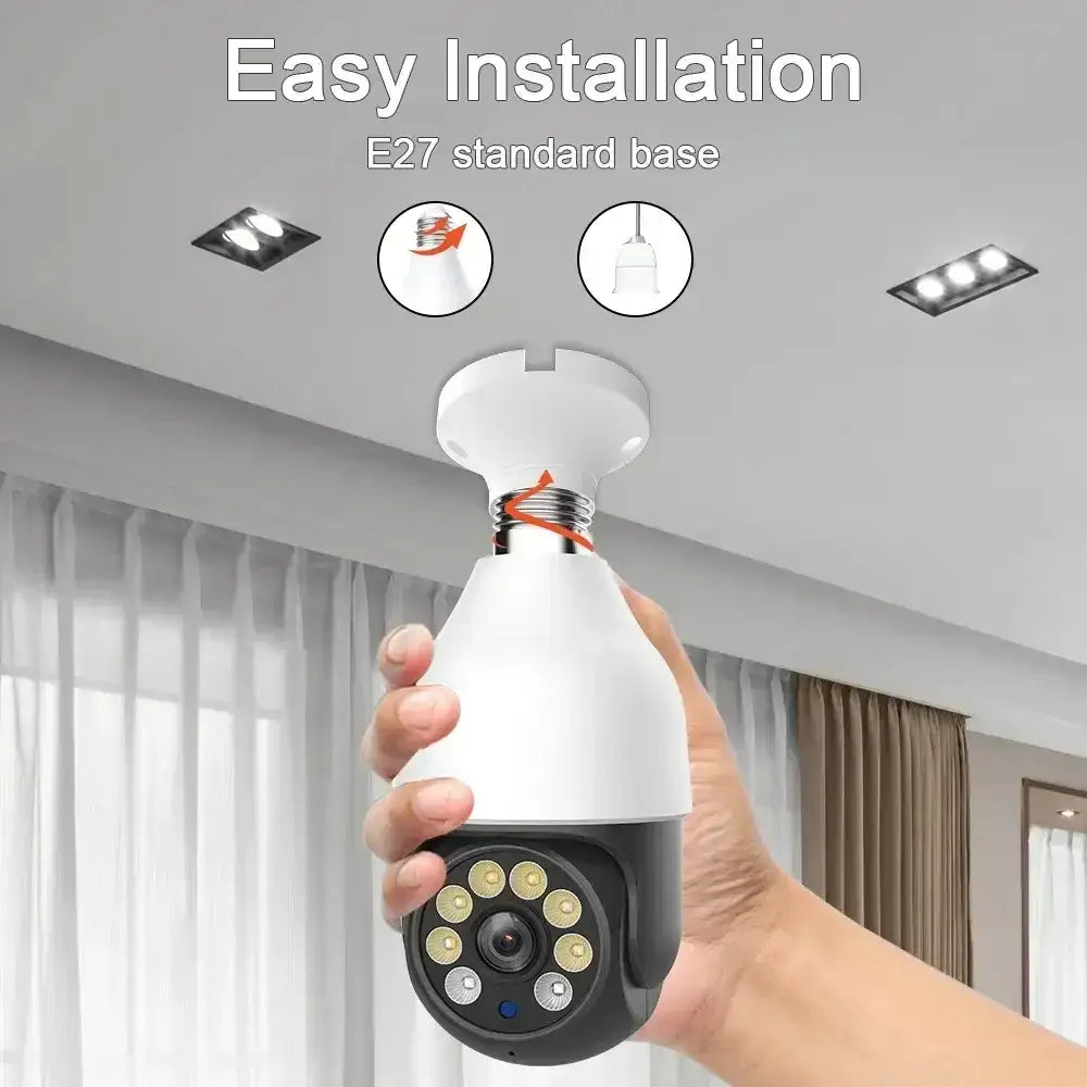 TUYA-Caméra de permission 5G Dispositif de Sécurité Sans Fil avec Ampoule PTZ IP CCTV Vision Nocturne Extérieure 5MP 3MP