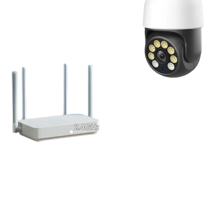TUYA-Caméra de permission 5G Dispositif de Sécurité Sans Fil avec Ampoule PTZ IP CCTV Vision Nocturne Extérieure 5MP 3MP