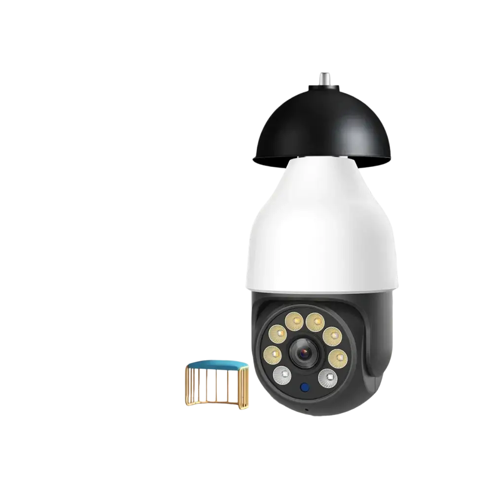 TUYA-Caméra de permission 5G Dispositif de Sécurité Sans Fil avec Ampoule PTZ IP CCTV Vision Nocturne Extérieure 5MP 3MP