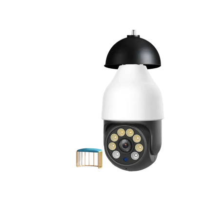 TUYA-Caméra de permission 5G Dispositif de Sécurité Sans Fil avec Ampoule PTZ IP CCTV Vision Nocturne Extérieure 5MP 3MP