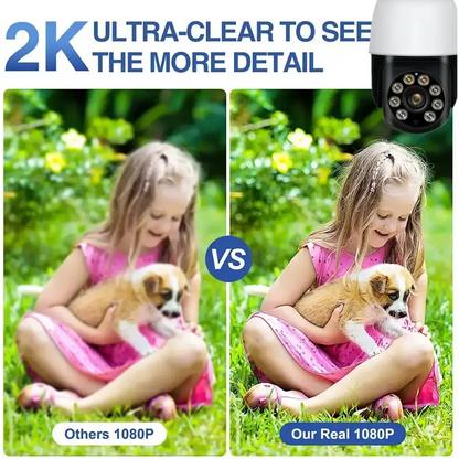 TUYA-Caméra de permission 5G Dispositif de Sécurité Sans Fil avec Ampoule PTZ IP CCTV Vision Nocturne Extérieure 5MP 3MP