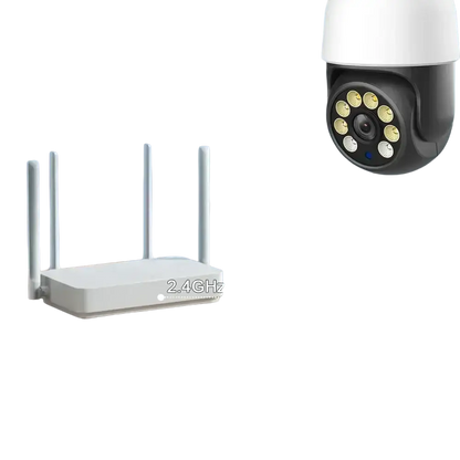 TUYA-Caméra de permission 5G Dispositif de Sécurité Sans Fil avec Ampoule PTZ IP CCTV Vision Nocturne Extérieure 5MP 3MP