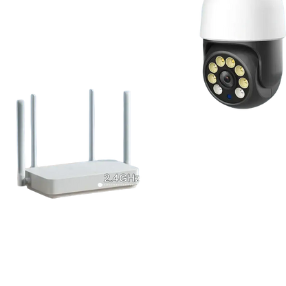 TUYA-Caméra de permission 5G Dispositif de Sécurité Sans Fil avec Ampoule PTZ IP CCTV Vision Nocturne Extérieure 5MP 3MP