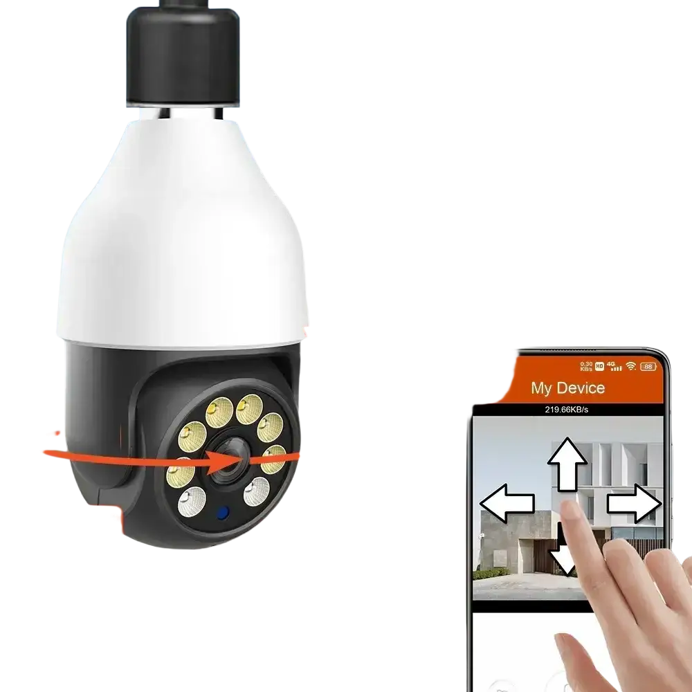 TUYA-Caméra de permission 5G Dispositif de Sécurité Sans Fil avec Ampoule PTZ IP CCTV Vision Nocturne Extérieure 5MP 3MP