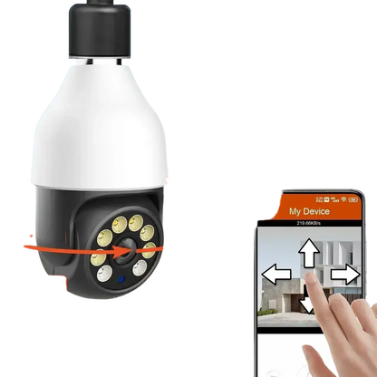 TUYA-Caméra de permission 5G Dispositif de Sécurité Sans Fil avec Ampoule PTZ IP CCTV Vision Nocturne Extérieure 5MP 3MP