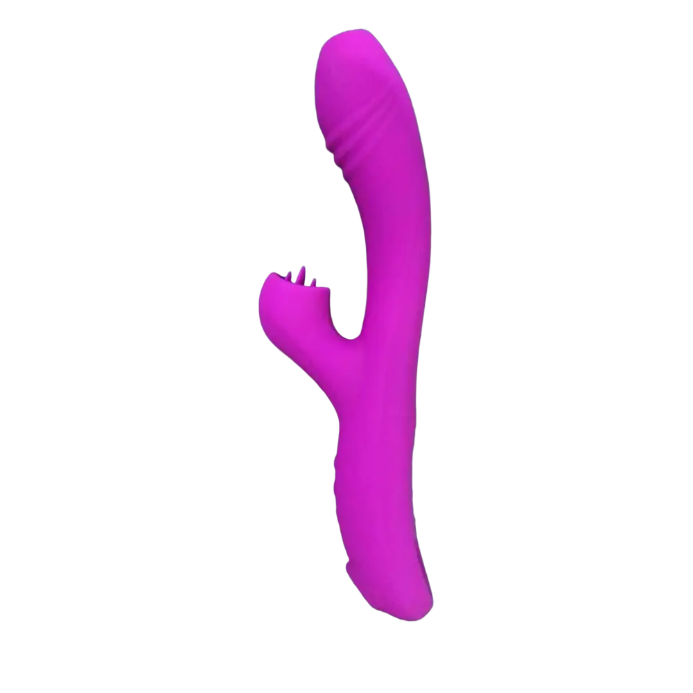 Usb Rechargeable Av Vibrator Medical Silica Gel Sucking Vibration Charging Wand Massage Vibrator for Female - Purple