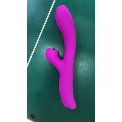 Usb Rechargeable Av Vibrator Medical Silica Gel Sucking Vibration Charging Wand Massage Vibrator for Female - Purple