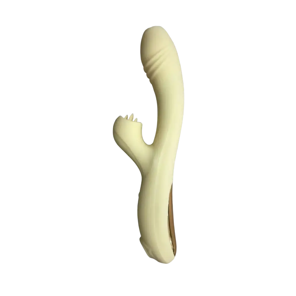 Usb Rechargeable Av Vibrator Medical Silica Gel Sucking Vibration Charging Wand Massage Vibrator for Female - Yellow