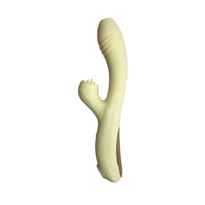 Usb Rechargeable Av Vibrator Medical Silica Gel Sucking Vibration Charging Wand Massage Vibrator for Female - Yellow