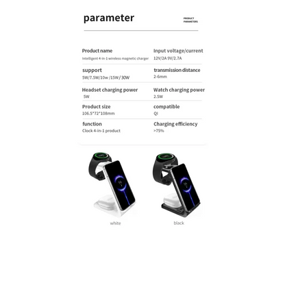 VIKEFON 30W 3 en 1 support de chargeur sans fil pour téléphones Samsung S23 S22 Galaxy Watch 7 8 9 Airpods Pro Station