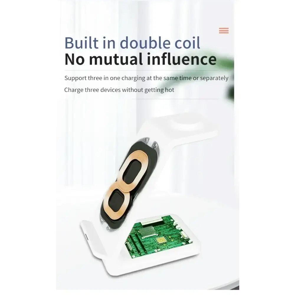 VIKEFON 30W 3 en 1 support de chargeur sans fil pour téléphones Samsung S23 S22 Galaxy Watch 7 8 9 Airpods Pro Station