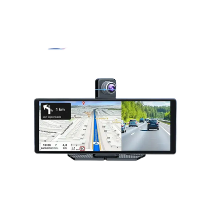 Voiture universelle 10,26’’ intelligente 4K 360 ° Caméra de tableau de bord DVR pour voiture rotative sans fil CarPlay