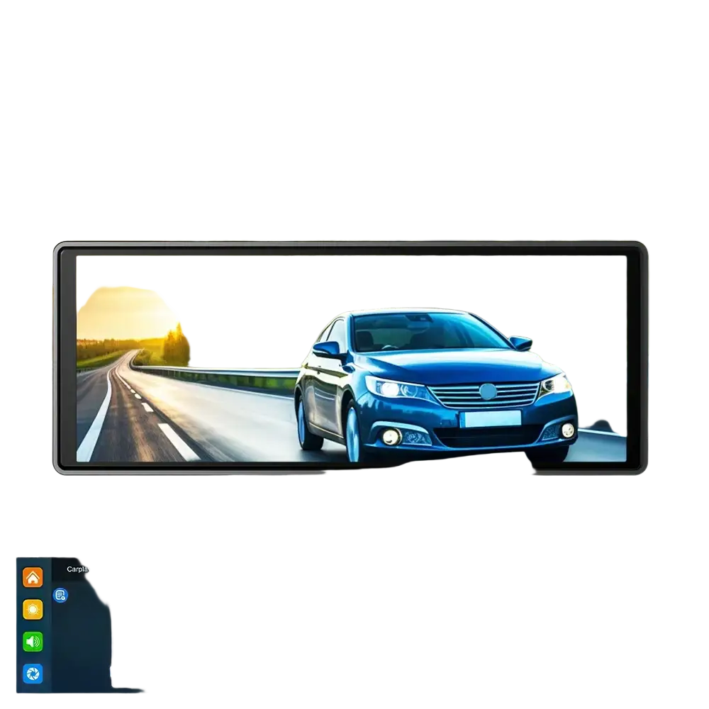 Voiture universelle 10,26’’ intelligente 4K 360 ° Caméra de tableau de bord DVR pour voiture rotative sans fil CarPlay